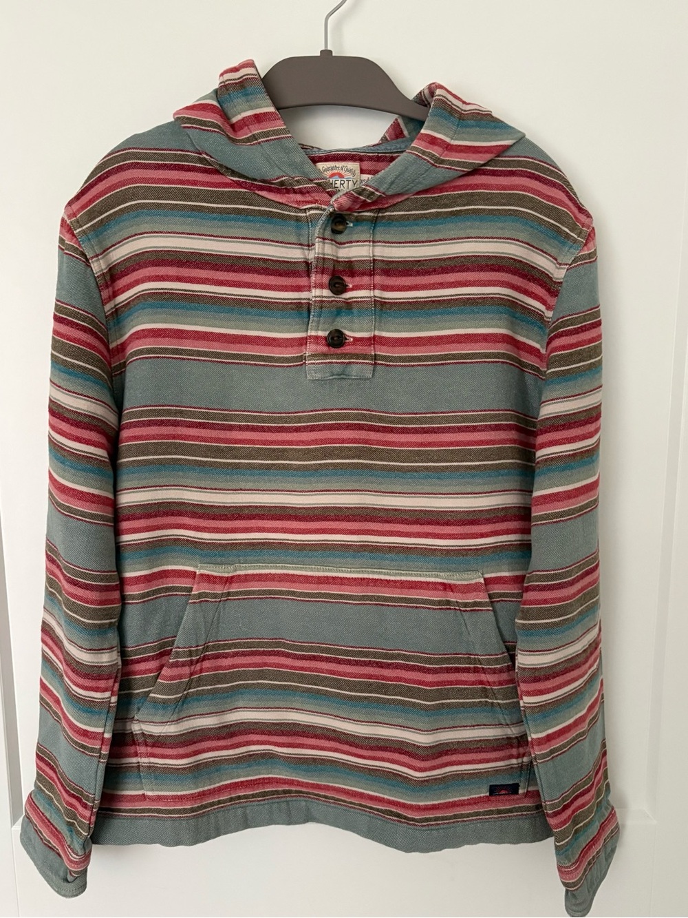 Faherty Pacific Poncho Striped Hoodie- Medium